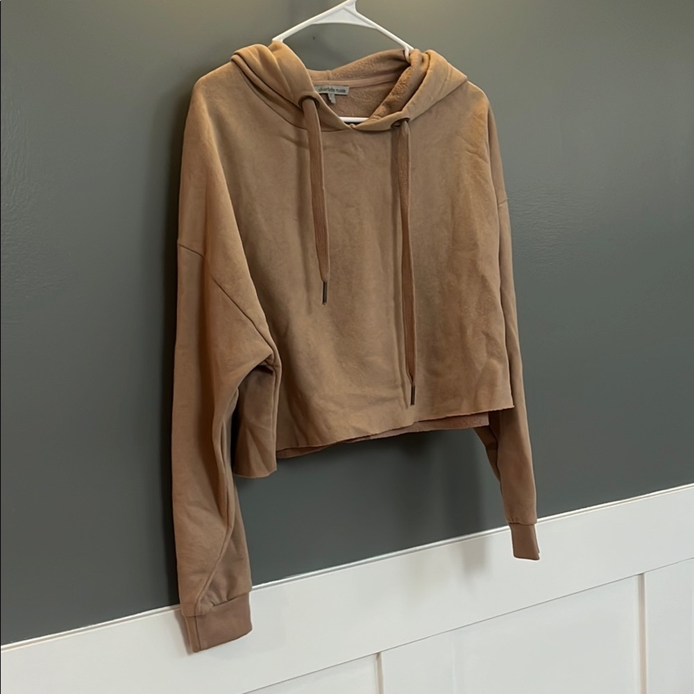 Charlotte Russe Tan Fleece Hoodie